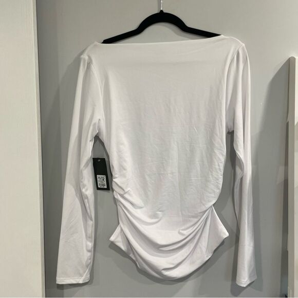3/$25 ✺ SWS Scoop Rushed Long Sleeve Contour Top White XL - Picture 4 of 7